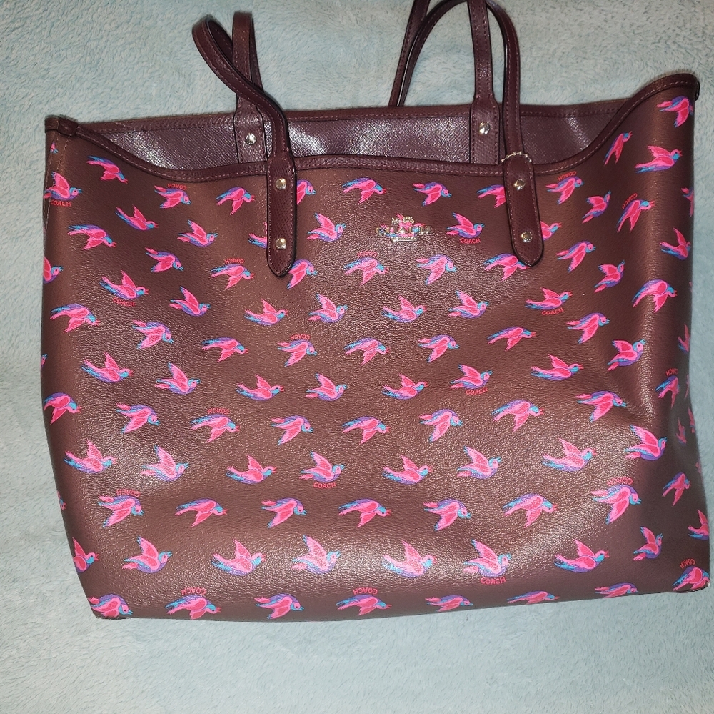 Coach reversible tote